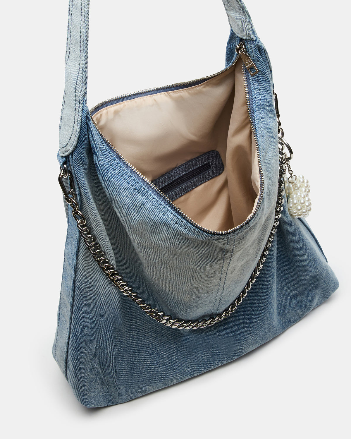 KREWE Bag Denim Slouchy Hobo Shoulder Strap Tote Handbag Steve Madden DENIM