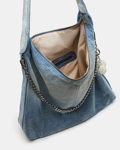 KREWE Bag Denim Slouchy Hobo Shoulder Strap Tote Handbag Steve Madden DENIM
