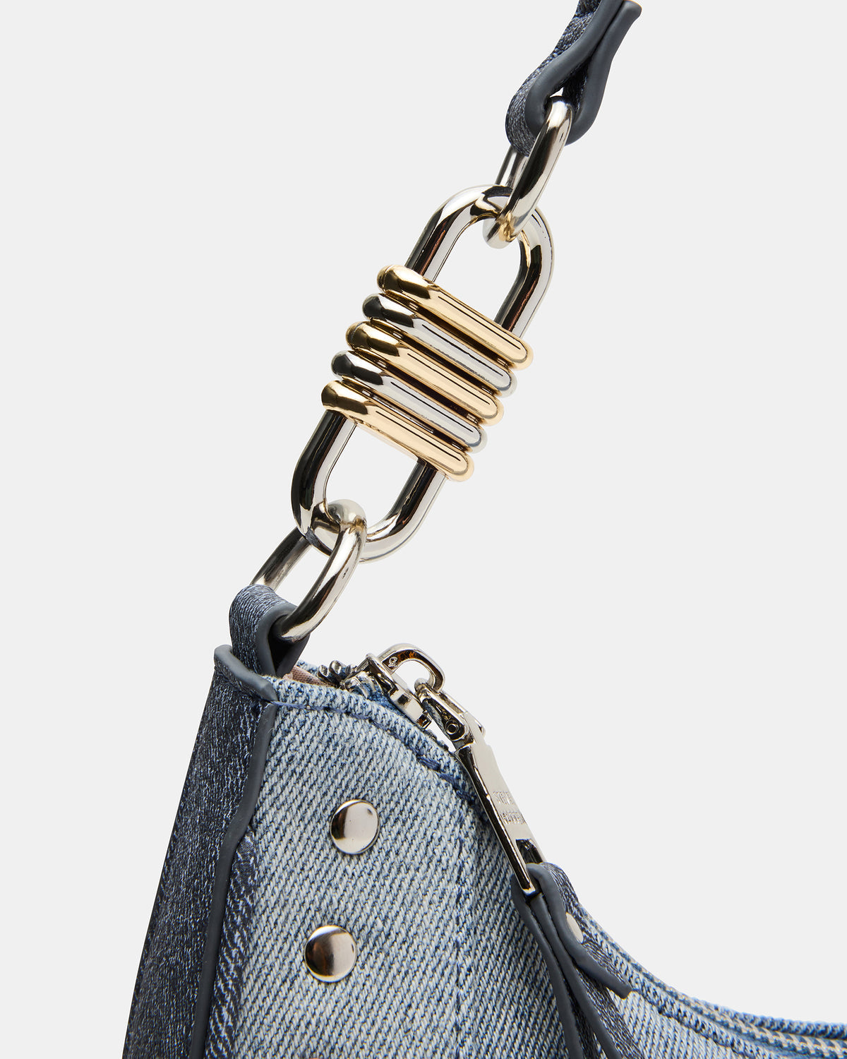 LIAMM Bag Denim Shoulder Strap Dome-Studded Women's Handbag Steve Madden DENIM