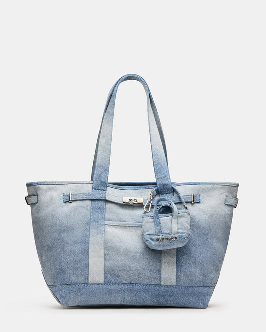 BOAT Bag Denim Shoulder Strap Denim Tote Handbag Steve Madden DENIM