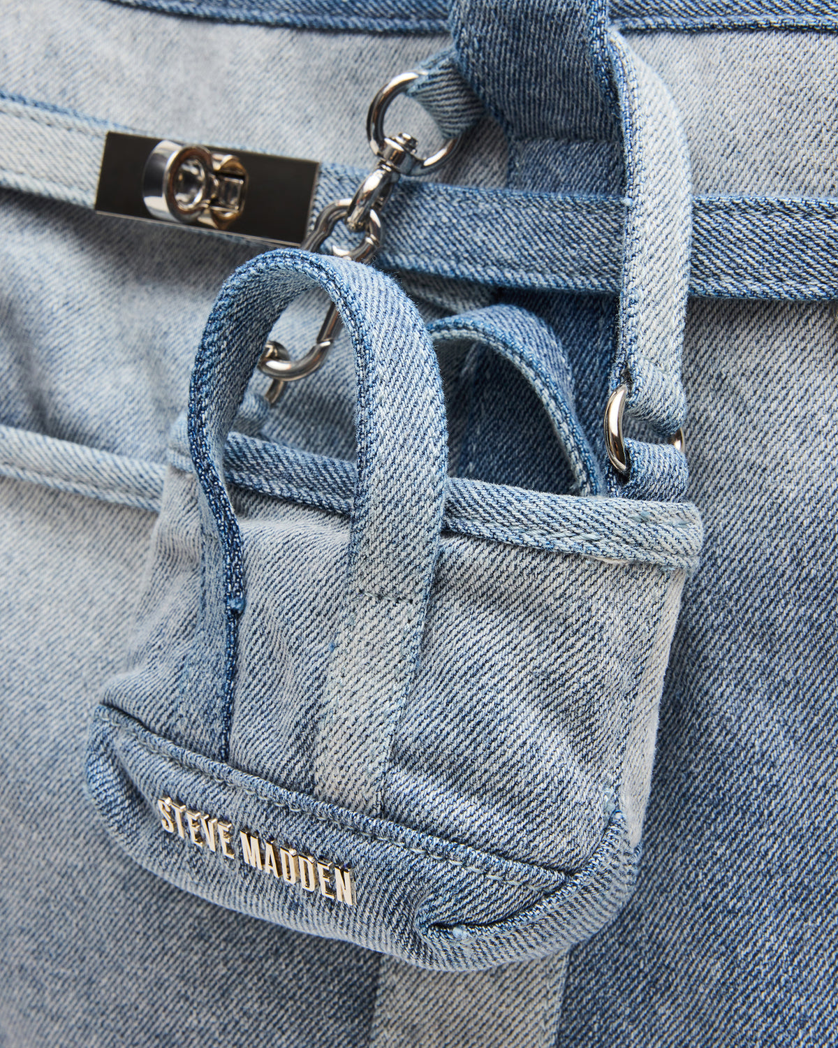 BOAT Bag Denim Shoulder Strap Denim Tote Handbag Steve Madden DENIM