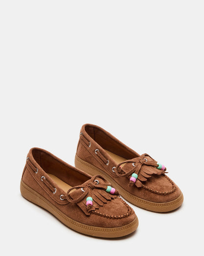 Kids' KRISP Cognac Girls' Boat Shoe Loafer Steve Madden COGNAC