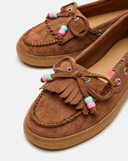 Kids' KRISP Cognac Girls' Boat Shoe Loafer Steve Madden COGNAC