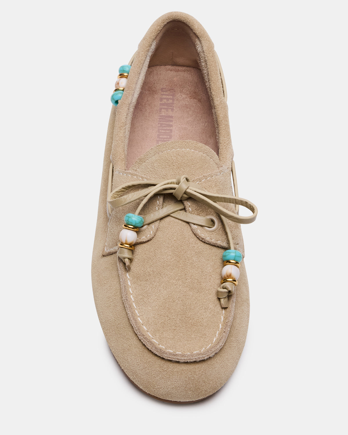 SAG Beads Sand Suede Women's Boat Shoe Steve Madden SAND SUEDE