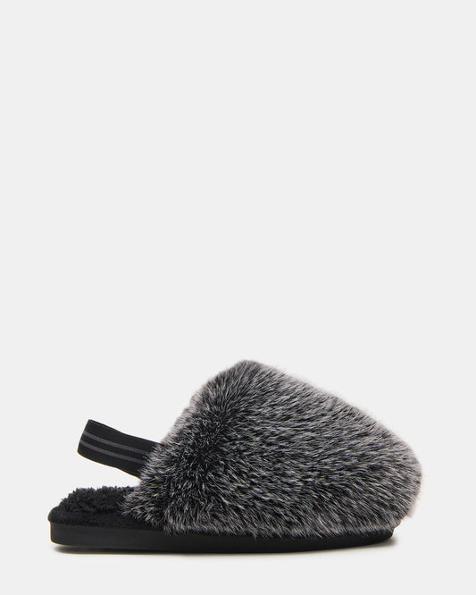 Kids' POOF Grey Slip-On Faux Fur Girls' Flat Steve Madden GREY