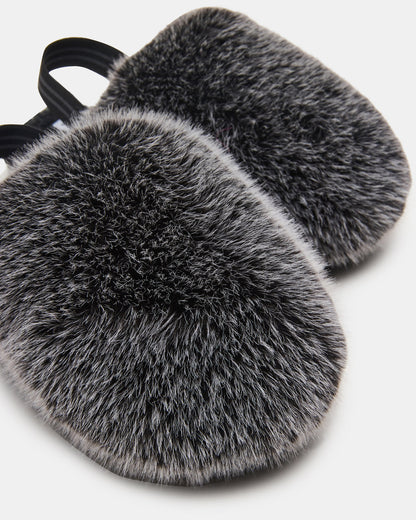 Kids' POOF Grey Slip-On Faux Fur Girls' Flat Steve Madden GREY