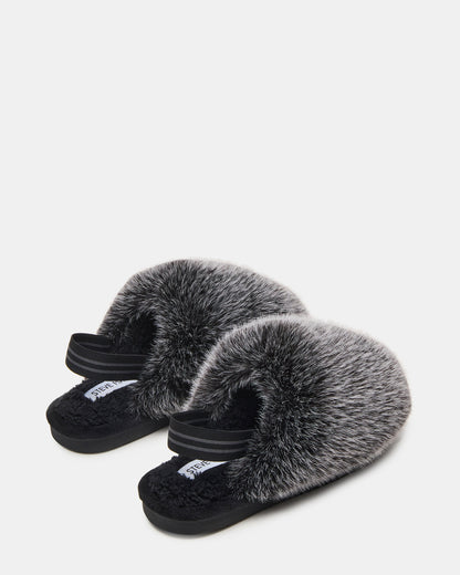 Kids' POOF Grey Slip-On Faux Fur Girls' Flat Steve Madden GREY