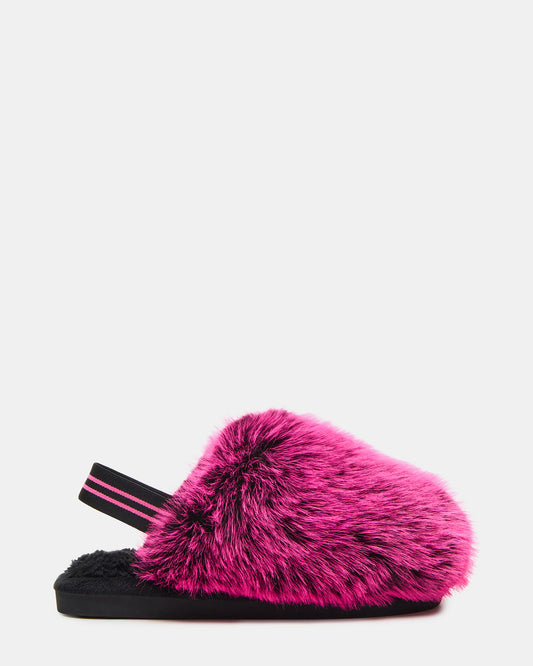 Kids' POOF Fushia Slip-On Faux Fur Girls' Flat Steve Madden FUSHIA