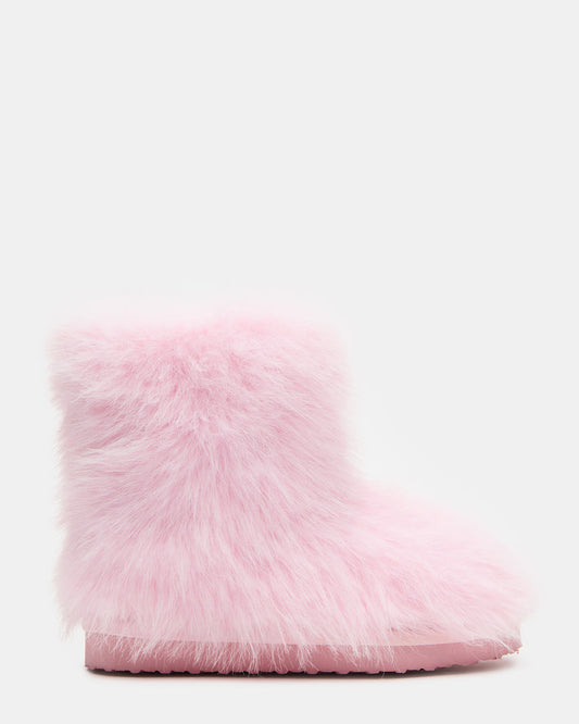 Kids' BEASTIE Pink Faux Fur Girls' Ankle Boot Steve Madden PINK