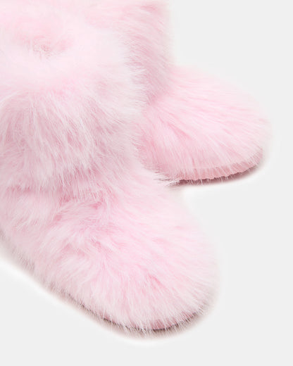 Kids' BEASTIE Pink Faux Fur Girls' Ankle Boot Steve Madden PINK