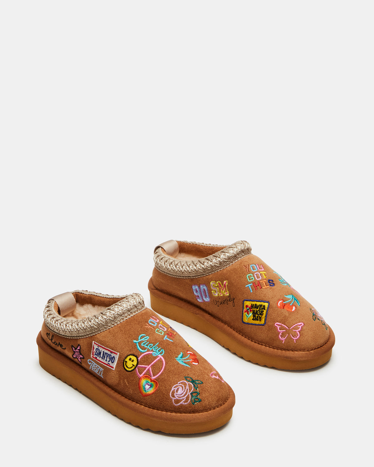 Kids' SELENA Cognac Multi Girls' Slip-On Mule Flat Steve Madden COGNAC MULTI