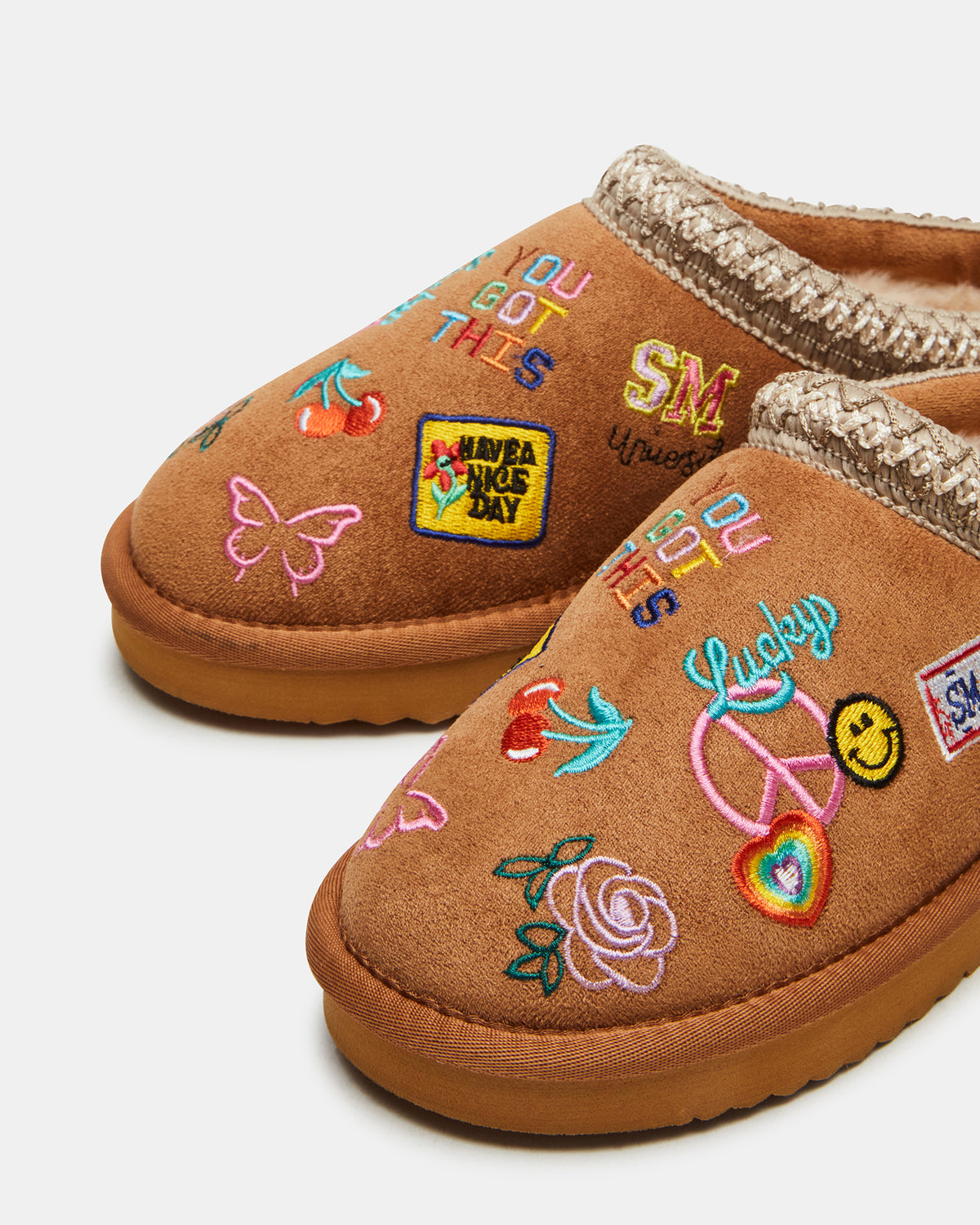 Kids' SELENA Cognac Multi Girls' Slip-On Mule Flat Steve Madden COGNAC MULTI