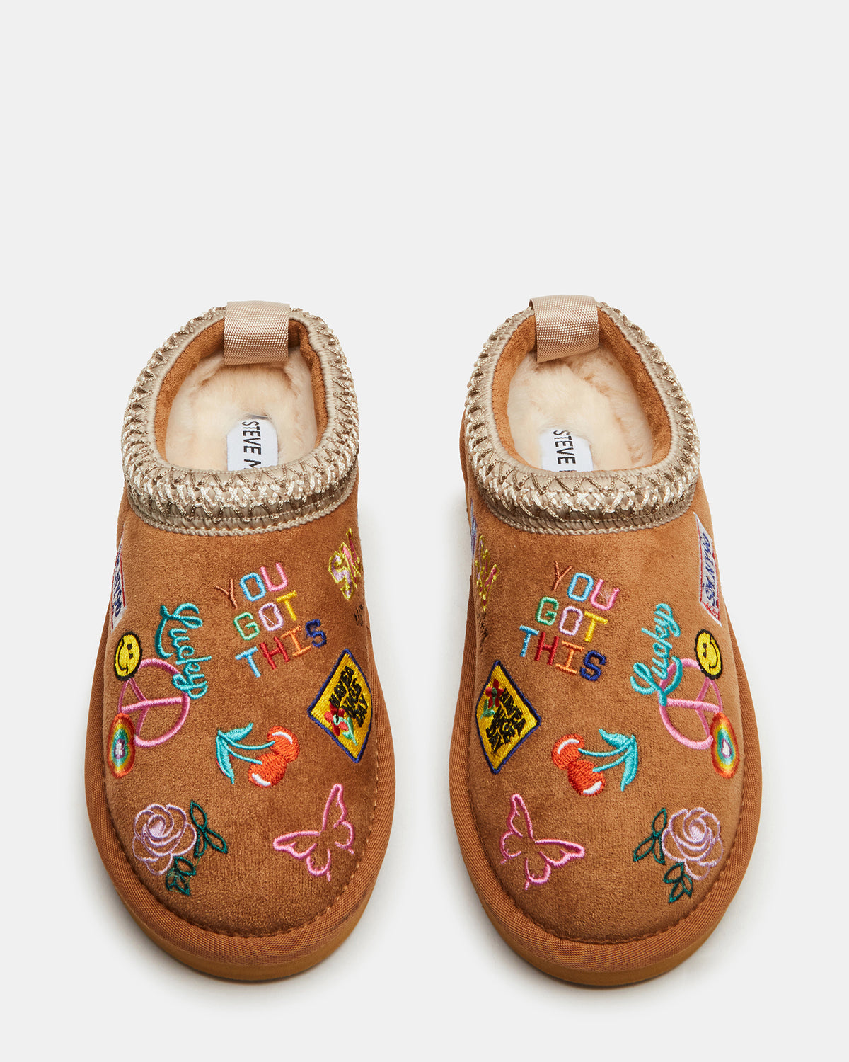 Kids' SELENA Cognac Multi Girls' Slip-On Mule Flat Steve Madden COGNAC MULTI