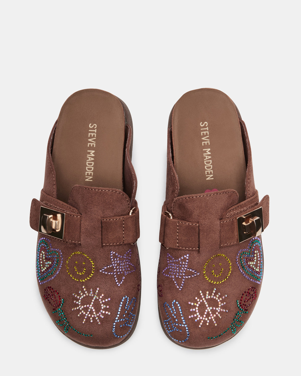 Kids' MONEYY Brown Rhinestones Girls' Slip-On Clog Steve Madden BROWN