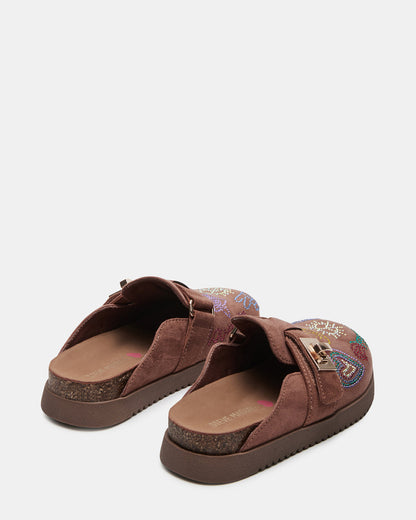 Kids' MONEYY Brown Rhinestones Girls' Slip-On Clog Steve Madden BROWN