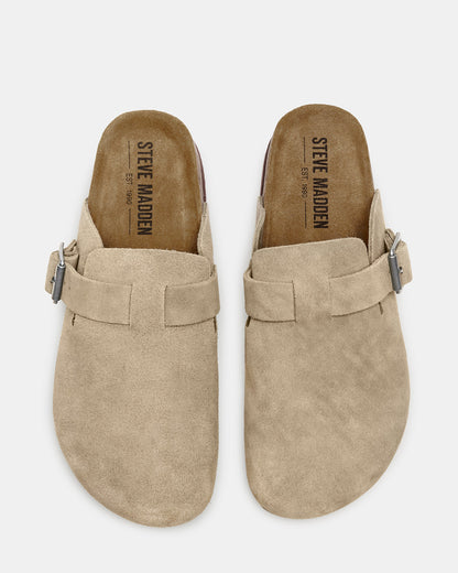 WILDERR Taupe Suede Slip-On Men's Casual Clog Steve Madden TAUPE SUEDE
