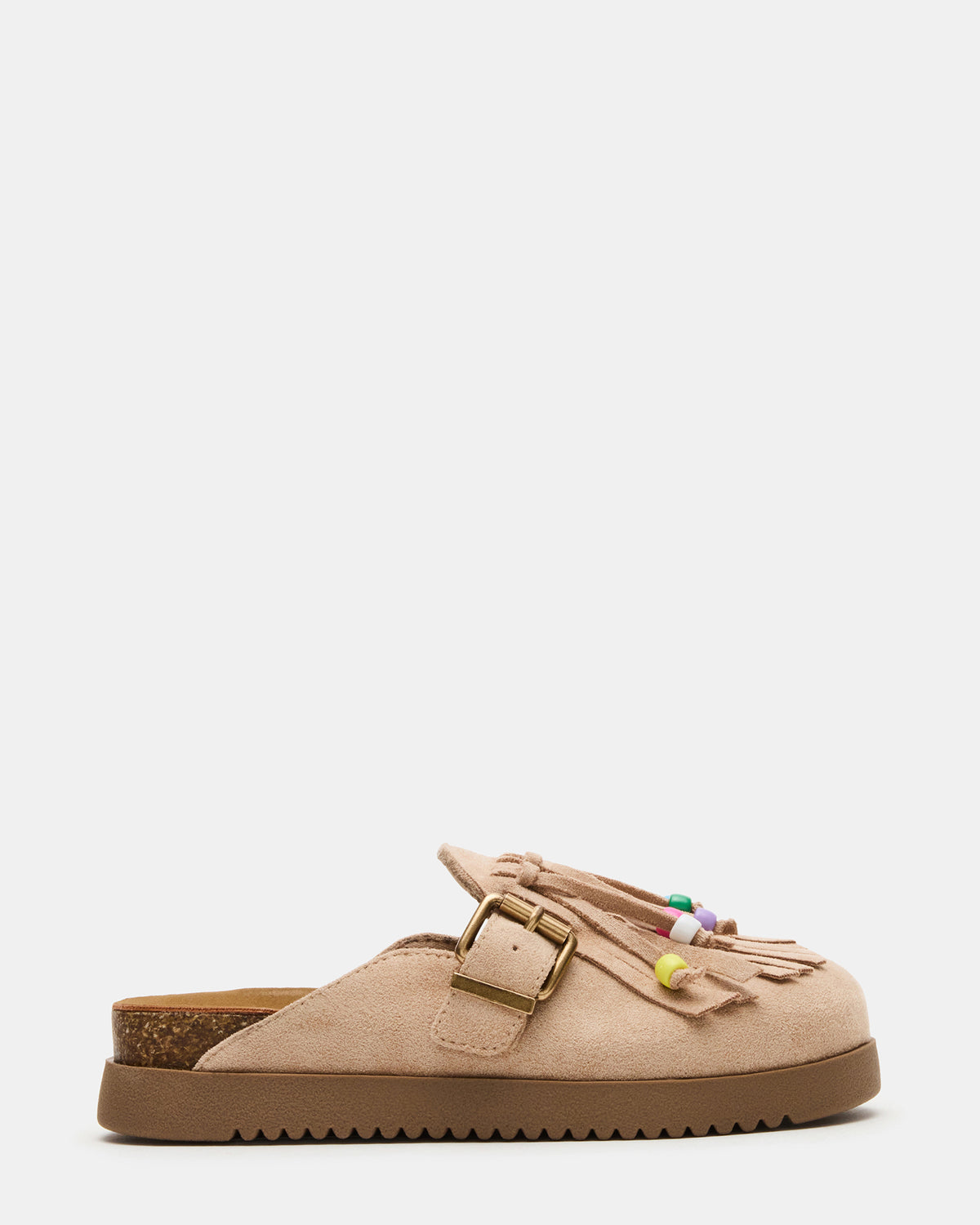Kids' TREAT Taupe Girls' Slip-On Fringe Flat Steve Madden TAUPE