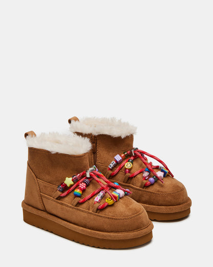Kids' GLAZER Cognac Girls' Lace-Up Ankle Boot Steve Madden COGNAC