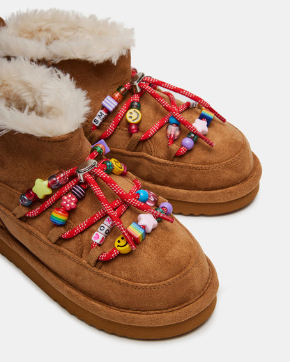 Kids' GLAZER Cognac Girls' Lace-Up Ankle Boot Steve Madden COGNAC