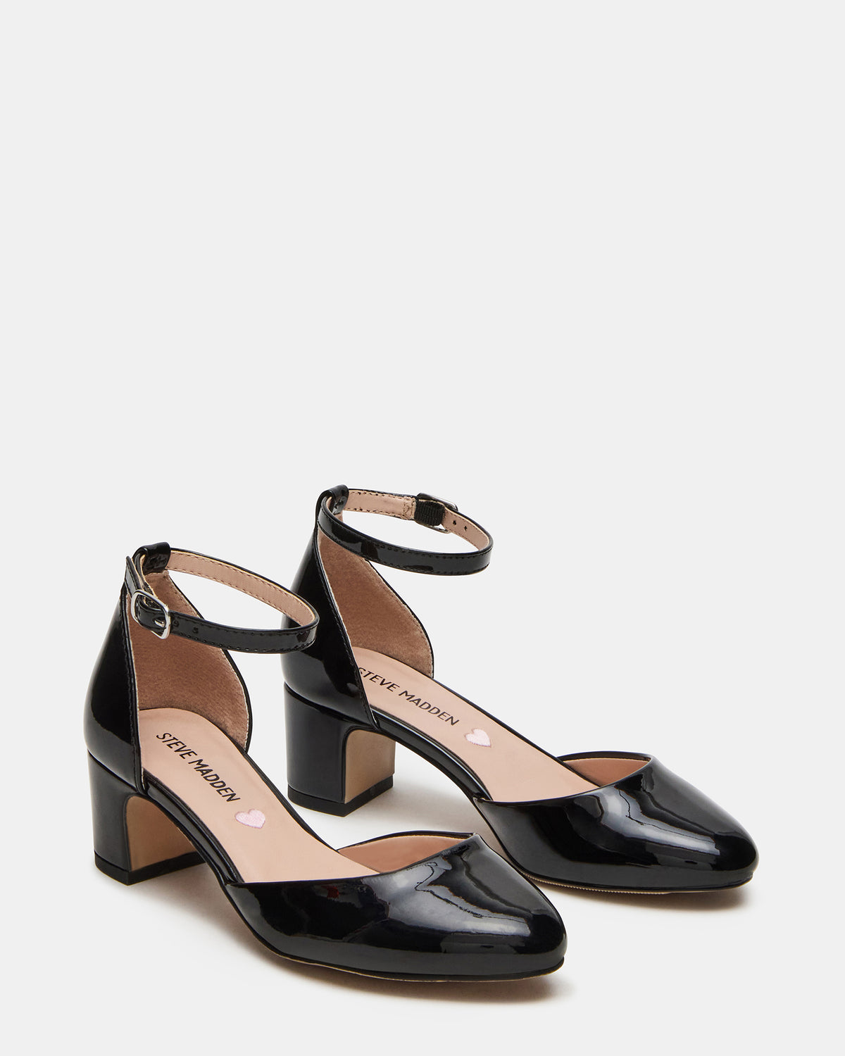 Kids' PRETTYY Black Patent Girls' Block Heel Steve Madden BLACK PATENT