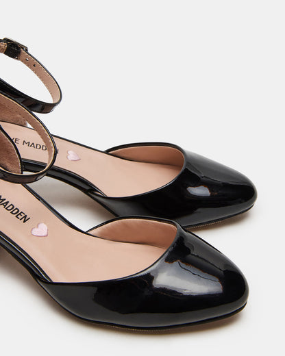 Kids' PRETTYY Black Patent Girls' Block Heel Steve Madden BLACK PATENT