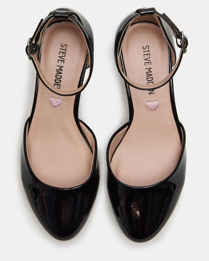 Kids' PRETTYY Black Patent Girls' Block Heel Steve Madden BLACK PATENT