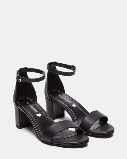 Kids' CARRSON Black Smooth Girls' Dress Heel Steve Madden FULL BLACK