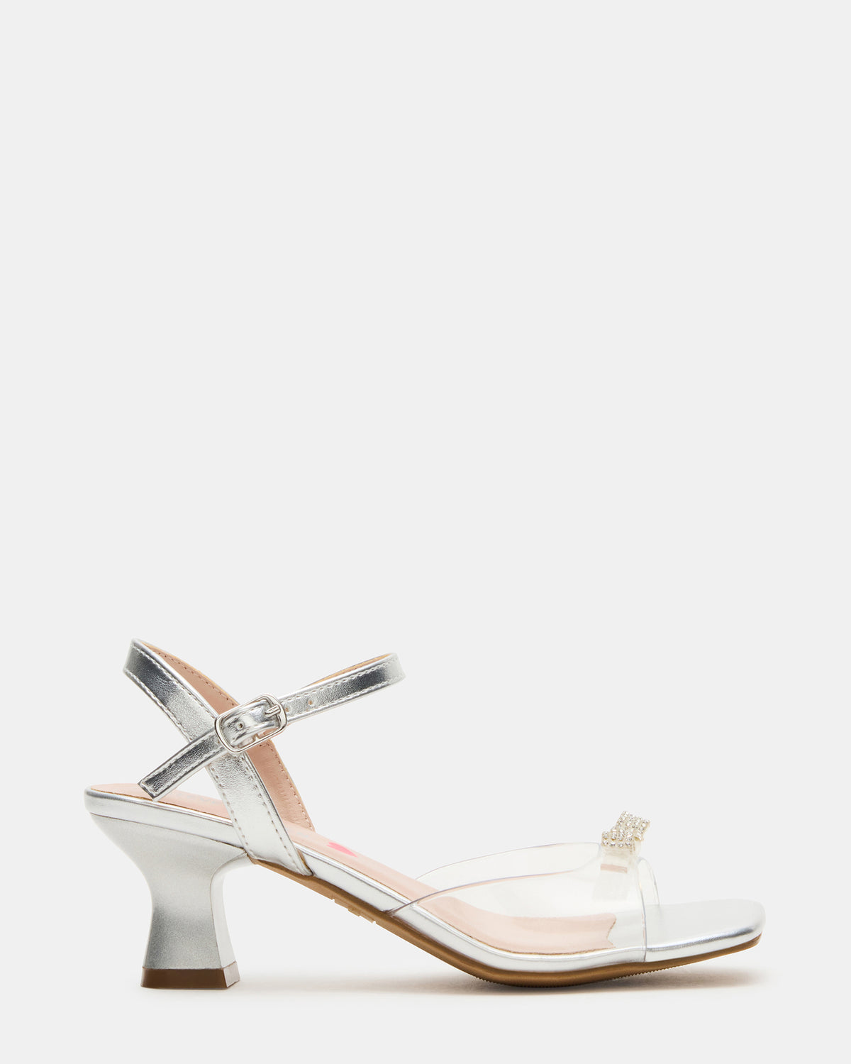 Kids' MERRY Silver Girls' Square-Toe Rhinestone Heel Steve Madden SILVER