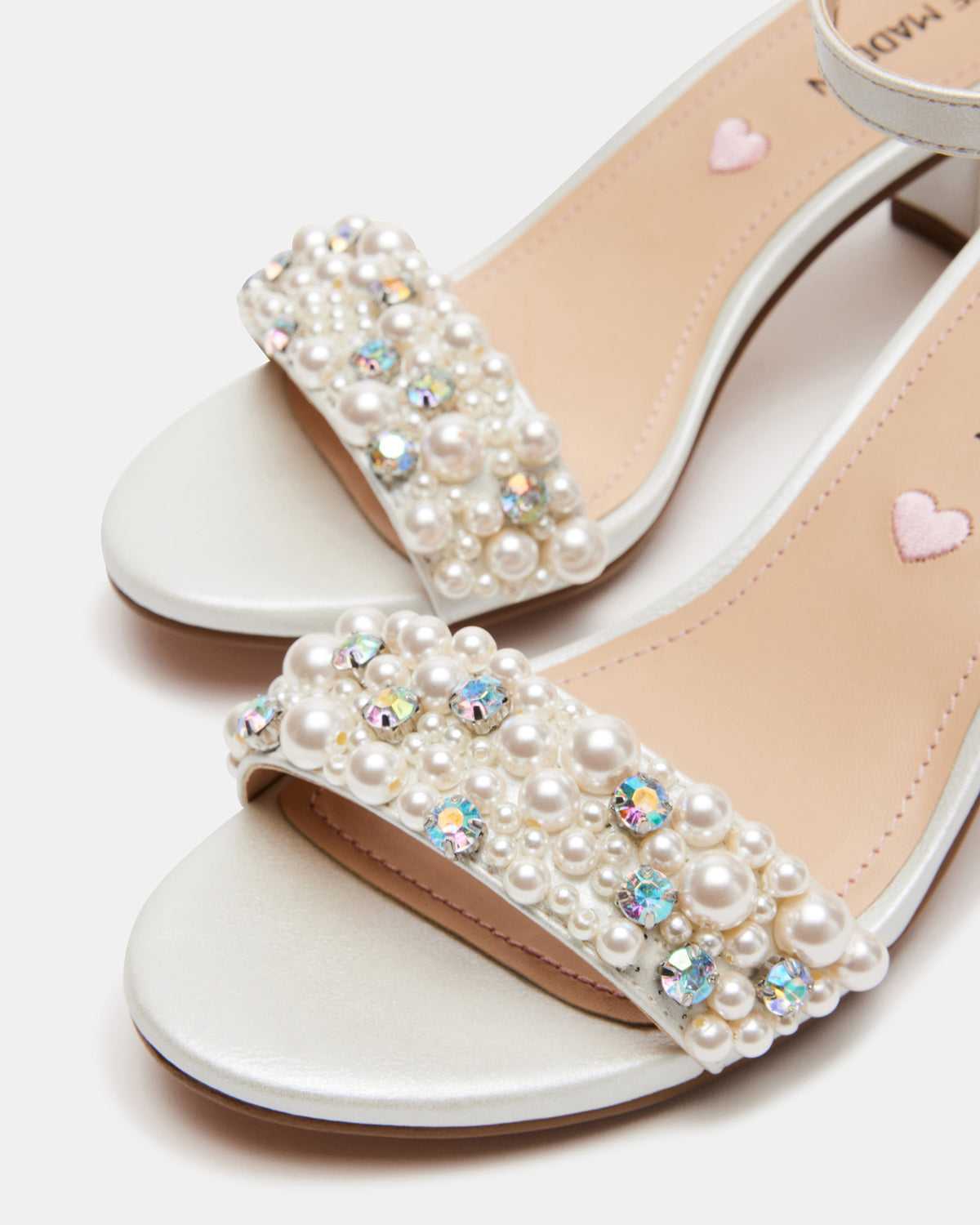 Kids' CARRSON Pearl Girls' Dress Heel Steve Madden IVORY