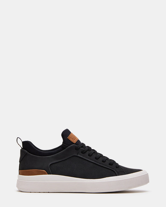 DACK Black Men's Lace-Up Sneakers Steve Madden BLACK