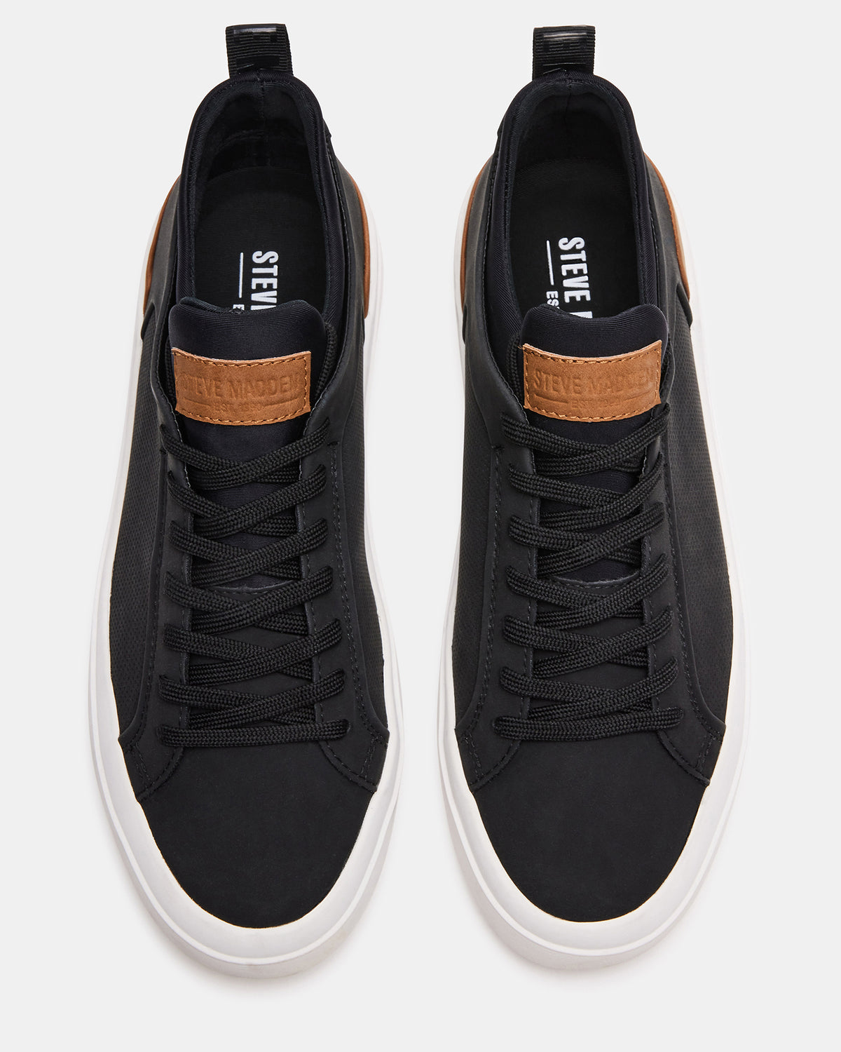 DACK Black Men's Lace-Up Sneakers Steve Madden BLACK