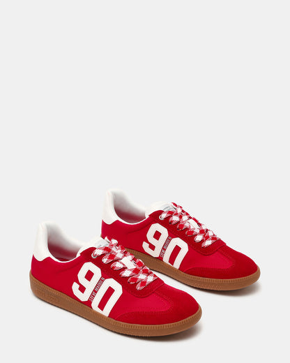 PACEY Red Multi Low-Top Lace-Up 90's Women's Sneaker Steve Madden RED MULTI