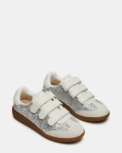 MOMENTUM Multi Glitter Velcro Low-Top Women's Sneakers Steve Madden MULTI GLITTER