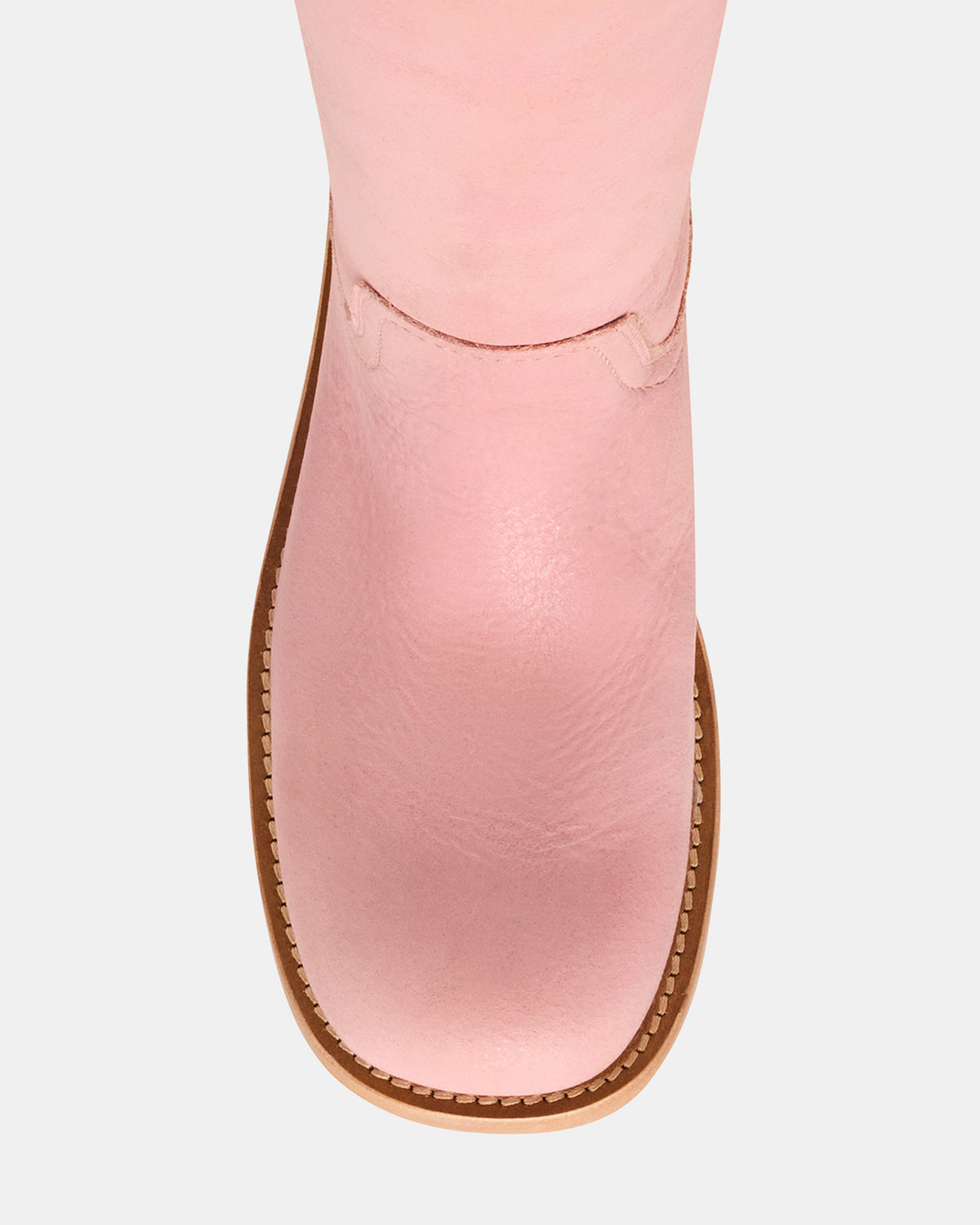 RIGGS Pink Leather Square-Toe Women's Boot Steve Madden PINK LEATHER