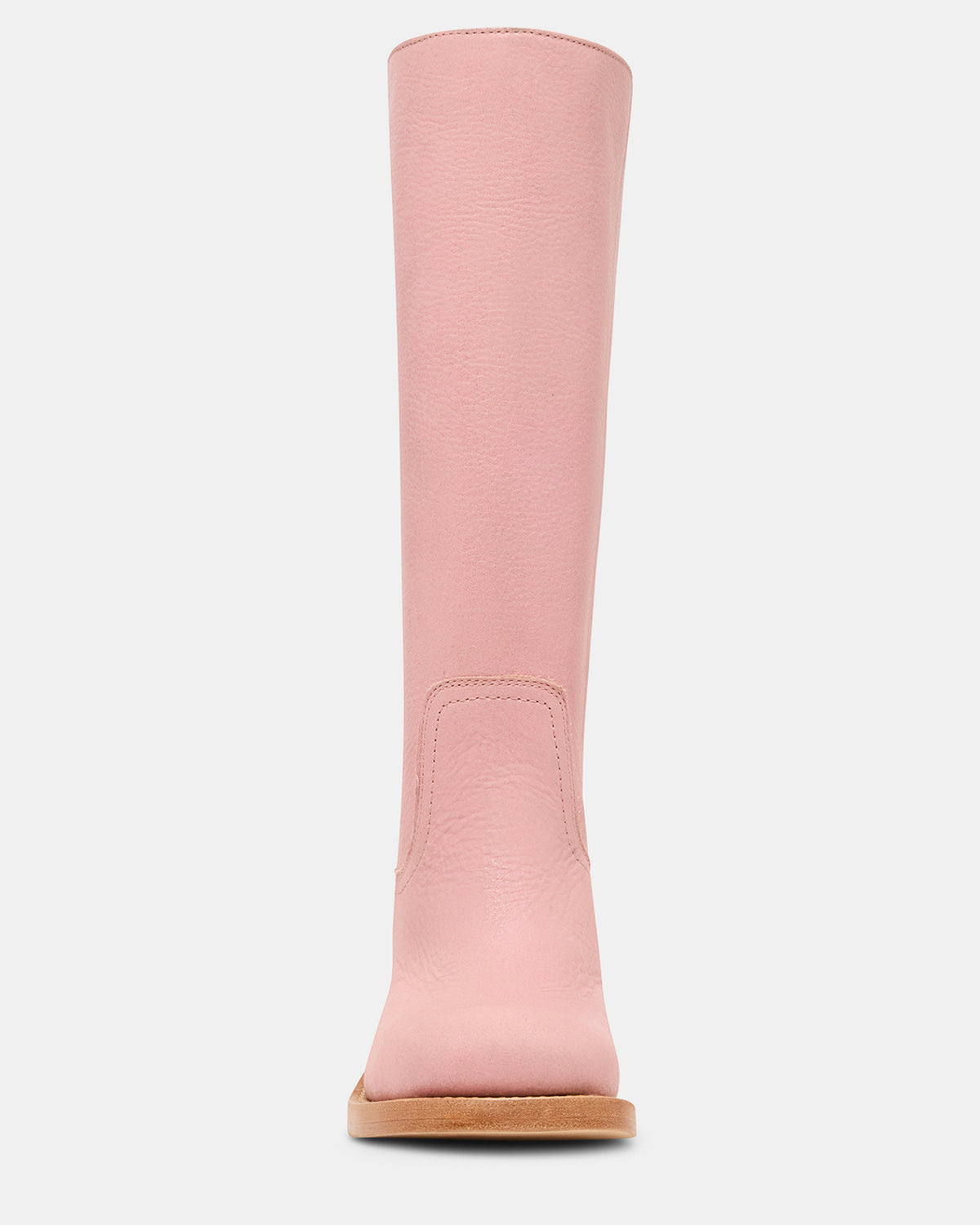 RIGGS Pink Leather Square-Toe Women's Boot Steve Madden PINK LEATHER