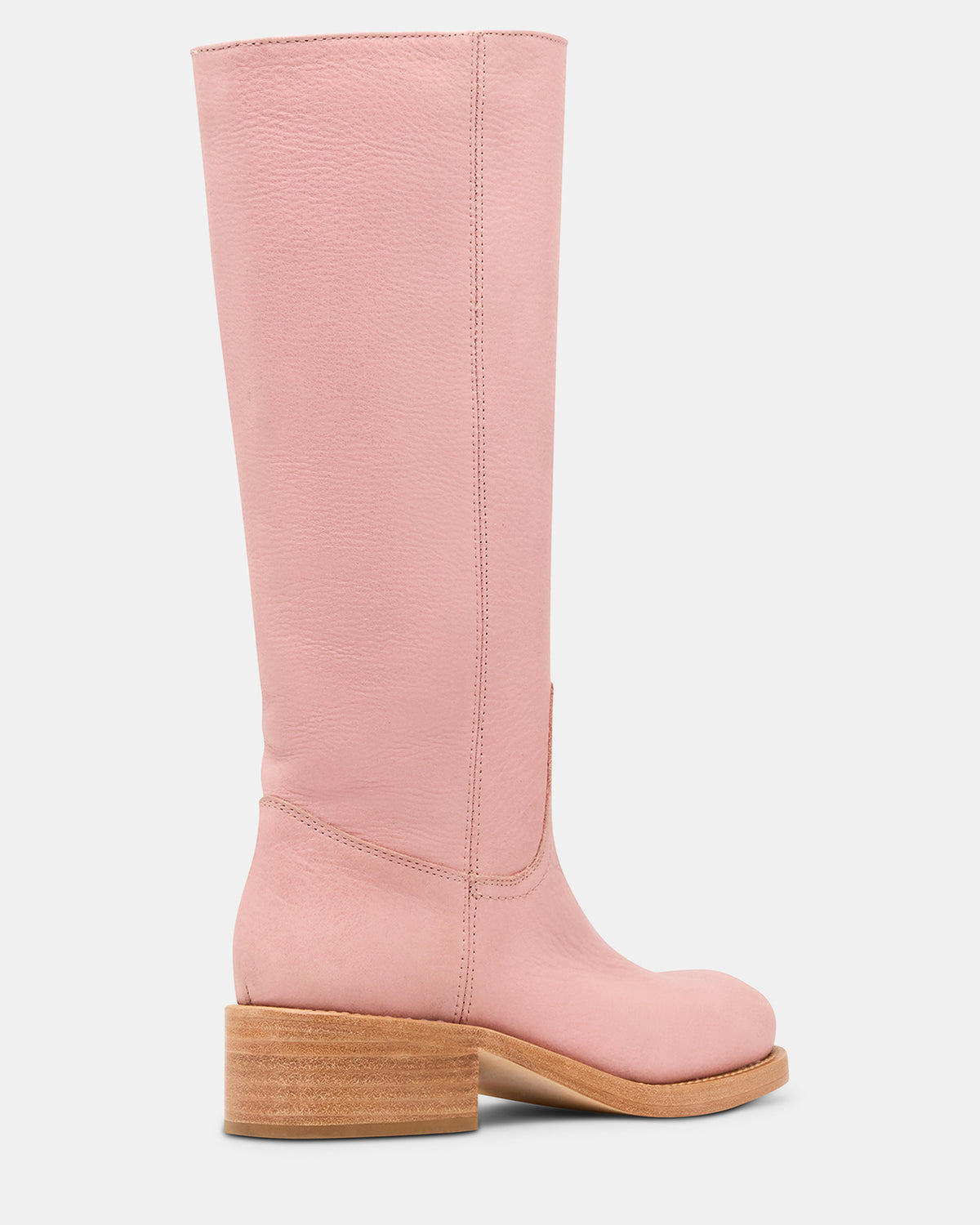 RIGGS Pink Leather Square-Toe Women's Boot Steve Madden PINK LEATHER