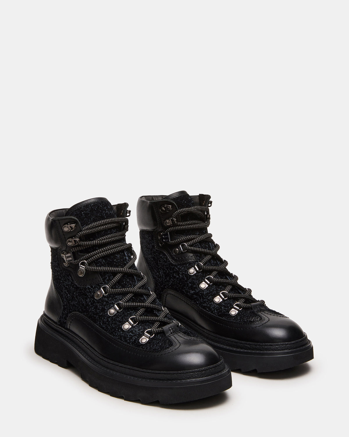 YOSEMITE Black Multi Lace-Up Lug Men's Ankle Boot Steve Madden BLACK MULTI