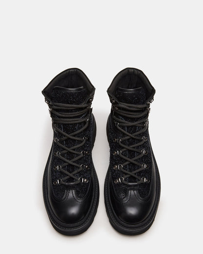 YOSEMITE Black Multi Lace-Up Lug Men's Ankle Boot Steve Madden BLACK MULTI