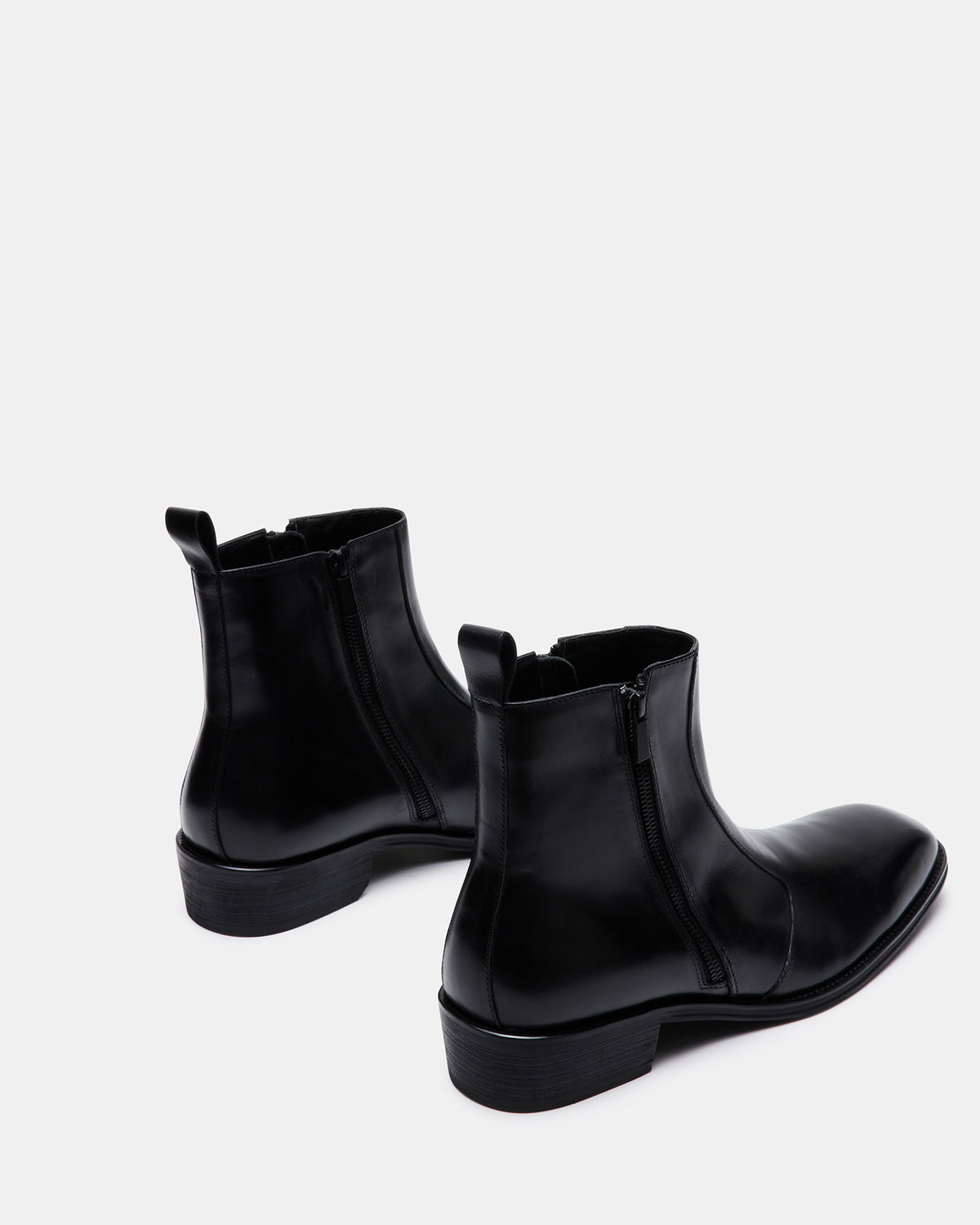 HAYNES Black Leather Men's Ankle Boot Steve Madden BLACK LEATHER