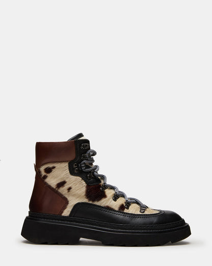 YOSEMITE Brown Multi Lace-Up Lug Men's Ankle Boot Steve Madden BROWN MULTI