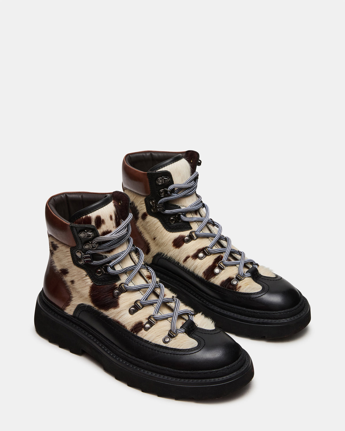 YOSEMITE Brown Multi Lace-Up Lug Men's Ankle Boot Steve Madden BROWN MULTI