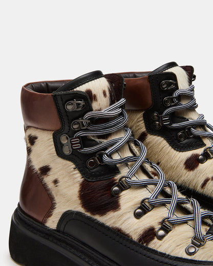 YOSEMITE Brown Multi Lace-Up Lug Men's Ankle Boot Steve Madden BROWN MULTI