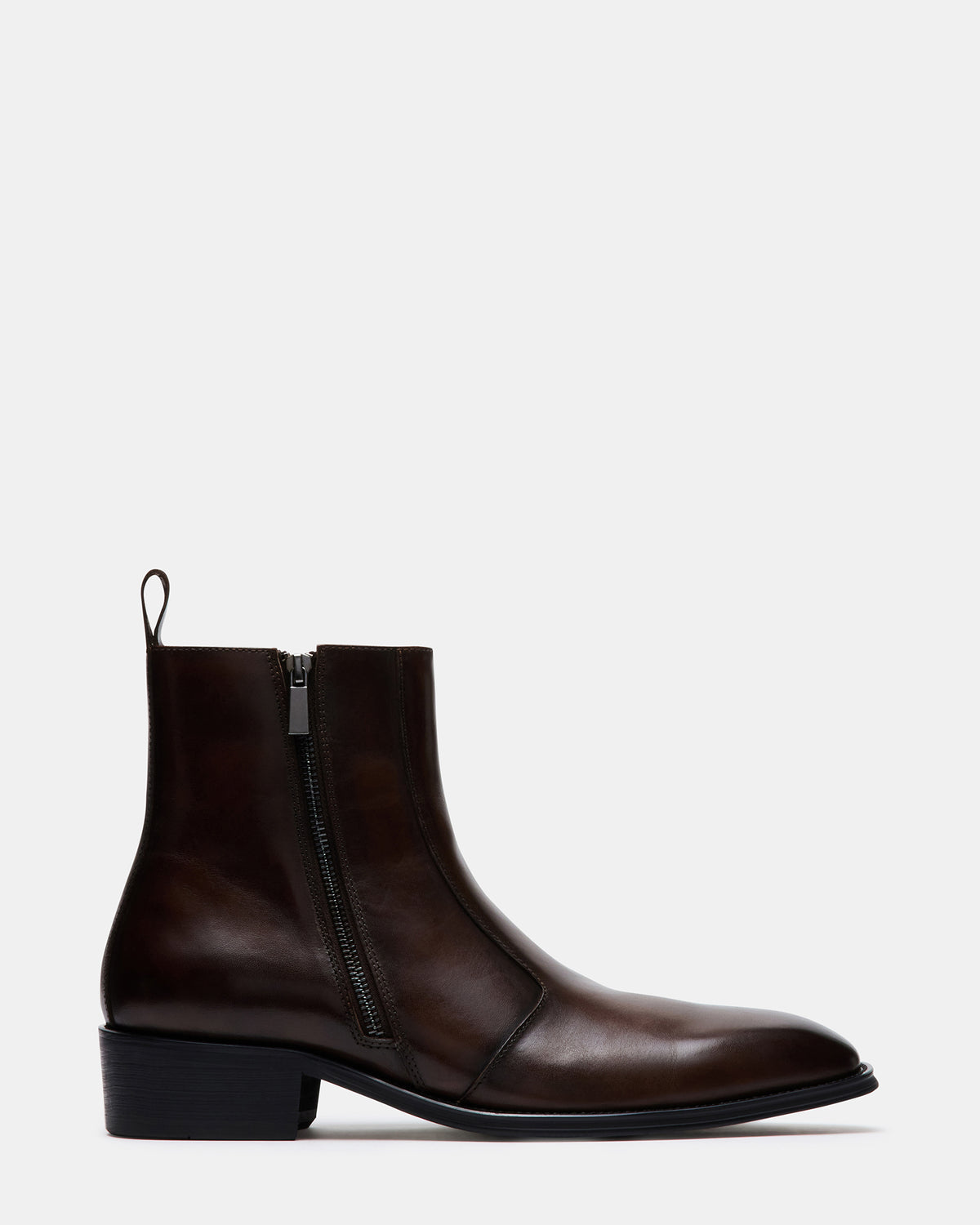 HAYNES Brown Leather Men's Ankle Boot Steve Madden BROWN LEATHER