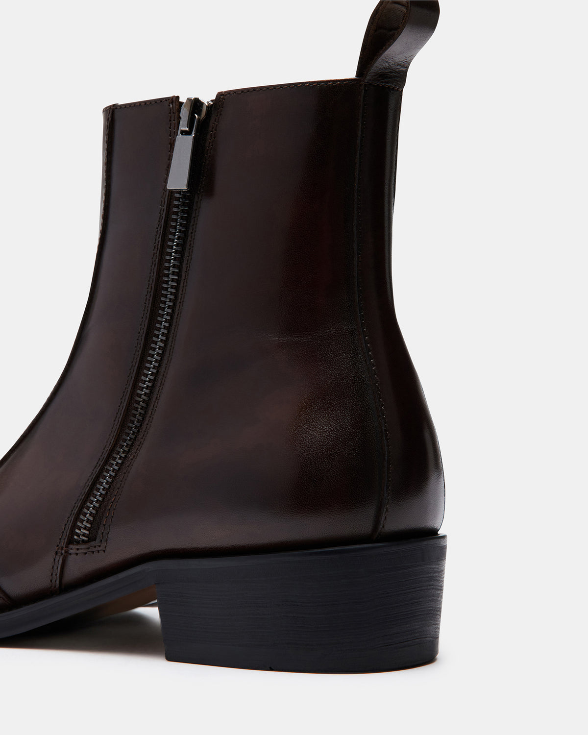 HAYNES Brown Leather Men's Ankle Boot Steve Madden BROWN LEATHER
