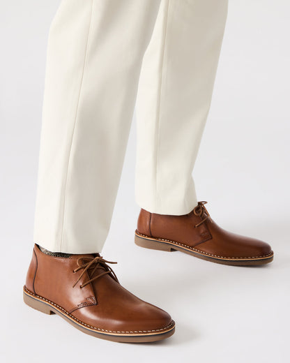 HARROS Tan Leather Men's Ankle Boots Steve Madden TAN LEATHER