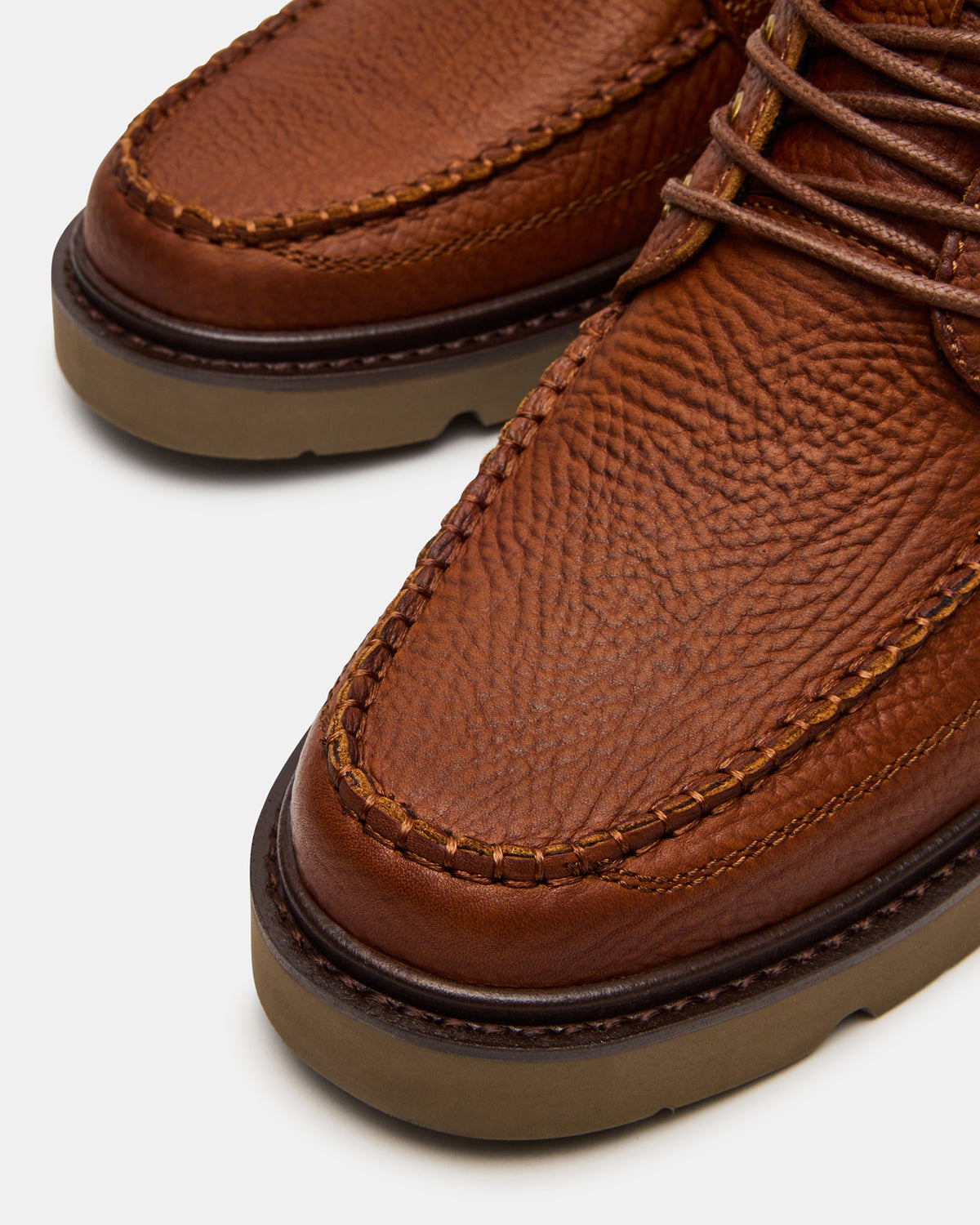 DAEL Brown Leather Lace-Up Men's Ankle Boot Steve Madden BROWN LEATHER