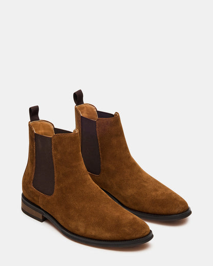 ALDAIR Chestnut Suede Chelsea Men's Ankle Boot Steve Madden CHESTNUT SUEDE