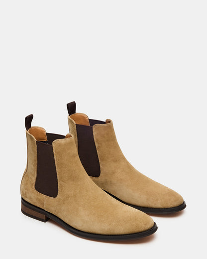 ALDAIR Taupe Suede Chelsea Men's Ankle Boot Steve Madden TAUPE SUED