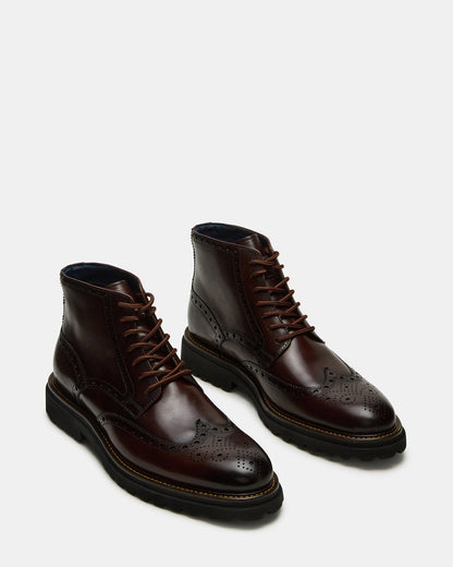 KODA Dark Brown Lace-Up Men's Ankle Boot Steve Madden DARK BROWN