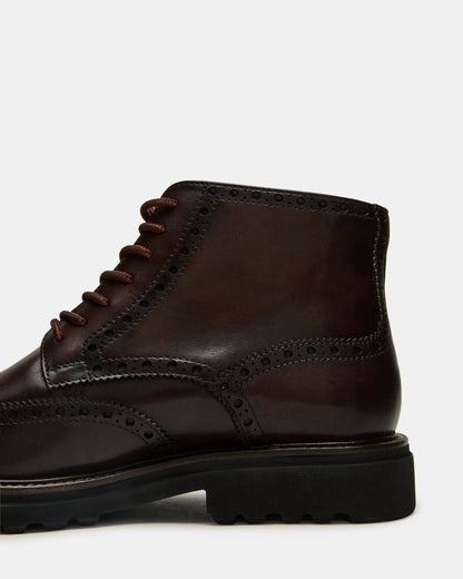 KODA Dark Brown Lace-Up Men's Ankle Boot Steve Madden DARK BROWN